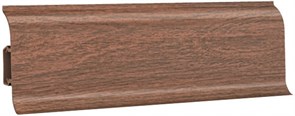 Плинтус напольный ПВХ Decoplast МК-6012, 60x25x2500мм, с кабель-каналом, мягкий край, глянцевый, Дуб мербау