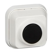 Кнопка звонка Schneider Electric А1-0.4-011М-1, белая, с черной кнопкой, с монтажной пластиной, пластиковая, индивидуальная упаковка