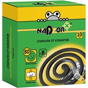 Спирали от комаров NADZOR 22664, без запаха, черный, 10шт в упаковке 74857