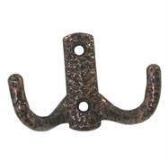 Крючок-вешалка № 10, 2-рожковый, полимерная медь 71733