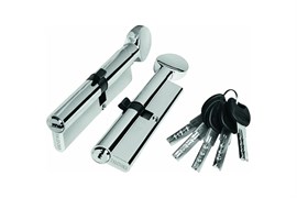 Механизм цилиндровый/личинка PALIDORE 90PC 50/40С, 90мм, 50/45, с вертушкой, хром 50490