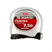 Рулетка MATRIX Magnetic 31012, с магнитным зацепом, 7.5м, 25мм 25686