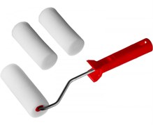 Набор: валик малярный в сборе 40х180мм, поролон, толщина шубки 5мм; 2 шубки, MIRAX 2259