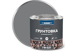 Грунтовка ГФ-021 PROREMONTT, по ржавчине, серая, 1.8кг, алкидная 47980