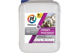 Грунтовка PROFILUX PL-17A, акриловая, глубокого проникновения, 10л, для наружных и внутренних работ 708