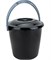 Ведро хозяйственное Соло С462К, 10л, пластиковое, с крышкой, черное 18933