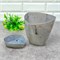 Горшок для цветов Элеганс Minerals, 2л, пластиковый, Серый мрамор, с поддоном 90303