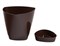 Горшок для цветов Элеганс, 1л, пластиковый, шоколад, с поддоном 82902