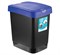 Контейнер для мусора Твин М2479, 18л, пластиковый, черный с синим, крышка-маятник 78728 Контейнер для мусора Твин М2479, 18л, пластиковый, черный с синим, крышка-маятник 78728