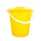Ведро хозяйственное Евро, 8л, пищевой пластик, с крышкой, желтый 81614
