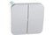 Выключатель SYSTEM ELECTRIC Blanca ВLNVA065011, двухклавишный, накладной, белый 41378 - фото 106427