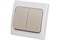 Выключатель TDM Вуокса SQ1803-0102, двухклавишный, накладной, серый 34252