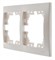 Рамка LEZARD Мира, двухместная, жемчужно-белый перламутр, горизонтальная 64335