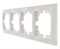 Рамка LEZARD Мира, четырехместная, белый, горизонтальная 21322 Рамка LEZARD Мира, четырехместная, белый, горизонтальная 21322