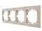 Рамка LEZARD Мира, четырехместная, крем, горизонтальная 21305 Рамка LEZARD Мира, четырехместная, крем, горизонтальная 21305