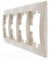 Рамка LEZARD Мира, четырехместная, крем, горизонтальная 21305 Рамка LEZARD Мира, четырехместная, крем, горизонтальная 21305