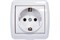 Розетка LEZARD Nata 710-0200-122, одноместная, накладная, белая, с заземлением 12353
