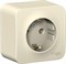 Розетка SYSTEM ELECTRIC Blanca BLNRA010112, одноместная, накладная, молочная, с заземлением 41390