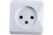 Розетка SYSTEM ELECTRIC Этюд PA16-001В, одноместная, накладная, белая, без заземления 64203 - фото 106810