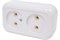 Розетка КУНЦЕВО-ЭЛЕКТРО Валентина РС10-382, двухместная, накладная, белая, без заземления 11467