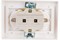 Розетка LEZARD MIRA 701-3030-127, двухместная, встраиваемая, жемчужно-белый перламутр, с заземлением 1849 - фото 107037 Розетка LEZARD MIRA 701-3030-127, двухместная, встраиваемая, жемчужно-белый перламутр, с заземлением 1849 - фото 107037