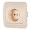 Розетка MAKEL Mimoza 25008, одноместная, встраиваемая, бежевая, с заземлением 66601