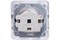 Розетка UNIVersal Валери В0028, одноместная, встраиваемая, белая, с заземлением, с защитными шторками, еврослот 15728