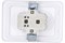 Розетка UNIVersal Валери В0102, двухместная, встраиваемая, белая, без заземления, с защитными шторками, еврослот 11259