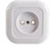 Розетка КУНЦЕВО-ЭЛЕКТРО Валентина РА10-153, одноместная, встраиваемая, белая, без заземления 22750