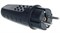Вилка прямая UNIVersal 602227, 2Р+РЕ, 16А, 220-240В, IP44, с заземлением, каучук, черная 51060 - фото 107561