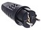 Вилка прямая UNIVersal 602227, 2Р+РЕ, 16А, 220-240В, IP44, с заземлением, каучук, черная 51060 - фото 107564 Вилка прямая UNIVersal 602227, 2Р+РЕ, 16А, 220-240В, IP44, с заземлением, каучук, черная 51060 - фото 107564