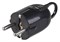 Вилка угловая IEK EVP-12-16-01-К02, 16А, 250В, IP20, с заземлением, с ушком, АБС-пластик, черная 64413 - фото 107647
