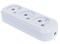 Колодка для удлинителя UNIVersal Е203, трехместная, 10А, 220В, IP20, без заземления, АВС-пластик, белая 3999 - фото 110527
