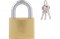 Замок навесной BASARA BS-30 GP, 32мм, золото, сталь, цилиндровый 89145