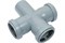 Крестовина одноплоскостная для внутренней канализации,  50/50/50, 87 градусов, полипропиленовая, серая 1324