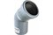 Отвод для внутренней канализации,  50мм, 45 градусов, полипропиленовый, серый 19