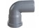 Отвод для внутренней канализации,  50мм, 87 градусов, полипропиленовый, серый 8