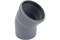 Отвод для внутренней канализации, 110мм, 30 градусов, полипропиленовый, серый 199