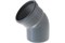 Отвод для внутренней канализации, 110мм, 45 градусов, полипропиленовый, серый 197