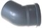 Отвод для внутренней канализации, 110мм, 45 градусов, полипропиленовый, серый 197