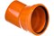 Отвод для наружной канализации, 110мм, 30 градусов, полипропиленовый, оранжевый 48859