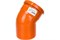 Отвод для наружной канализации, 110мм, 45 градусов, полипропиленовый, оранжевый 12489