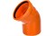 Отвод для наружной канализации, 110мм, 45 градусов, полипропиленовый, оранжевый 12489