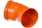 Отвод для наружной канализации, 110мм, 45 градусов, полипропиленовый, оранжевый 12489