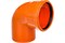 Отвод для наружной канализации, 110мм, 87 градусов, полипропиленовый, оранжевый 12490