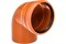 Отвод для наружной канализации, 160мм, угол 45 градусов, полипропиленовый, оранжевый 17616