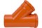 Тройник для наружной канализации, 160х160мм, 45 градусов, полипропиленовый, оранжевый 17597