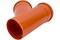 Тройник для наружной канализации, 160х160мм, 45 градусов, полипропиленовый, оранжевый 17597