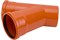 Тройник для наружной канализации, 160х160мм, 45 градусов, полипропиленовый, оранжевый 17597