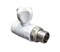 Кран шаровый PPRC 25x3/4" НР(г), прямой, с накидной гайкой, полипропиленовый, белый 12444
